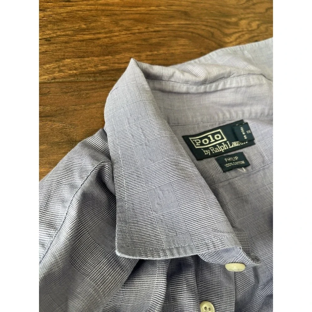 Polo Ralph Lauren Mens Philip Long Sleeve Button Up Shirt Size 16.5 36/37 Purple